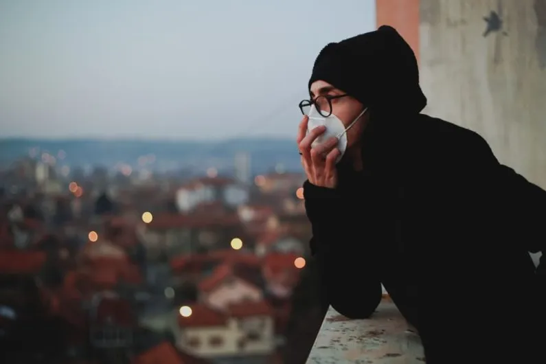 Person wearing a mask