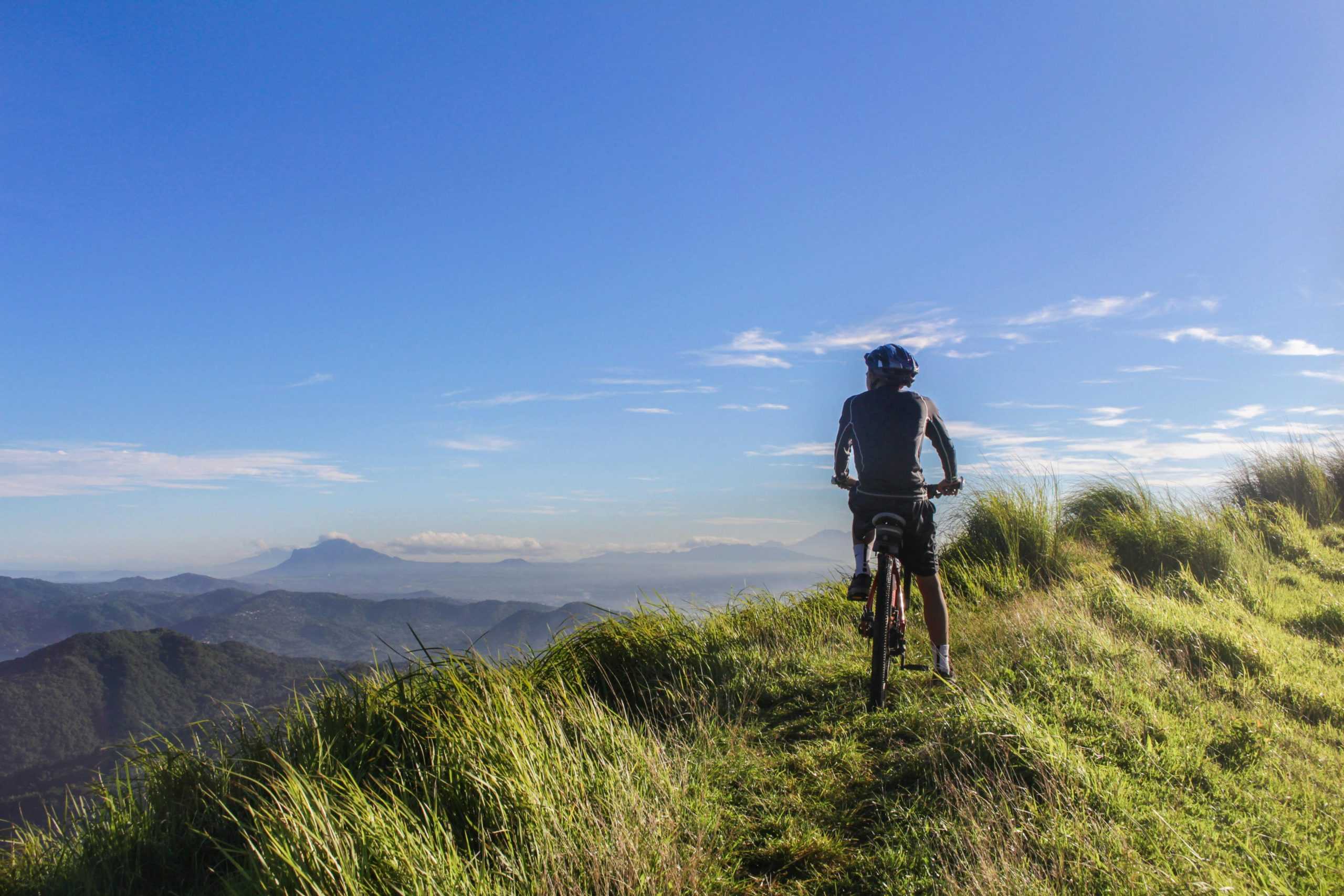 bike on a hill